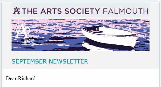 THe Arts Society Falmouth Newsletter